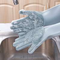 BOSTOP  Silicone Dishwashing Gloves with Wash Scrubbing Bristles